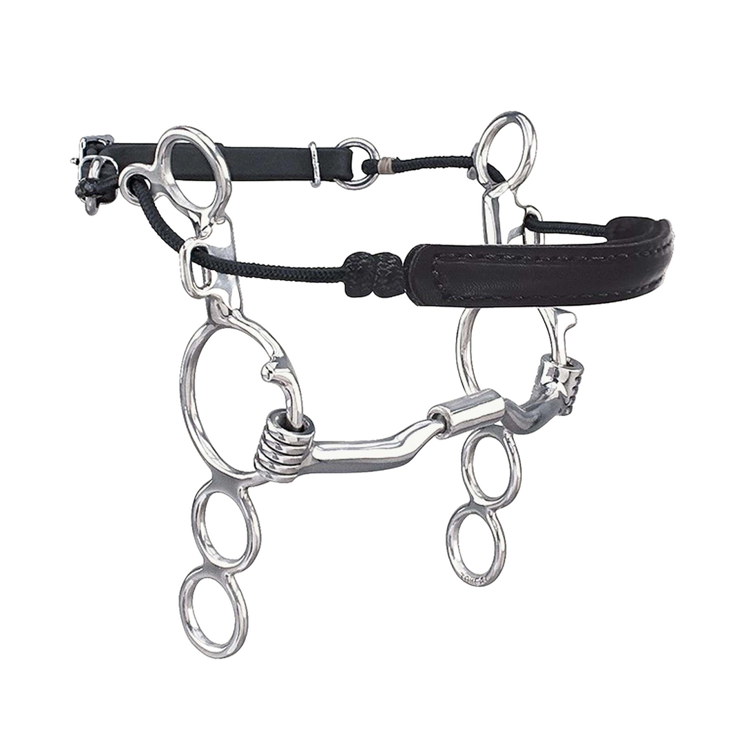 Myler 3-Ring Combination Bit with 6" Shank and Sweet Iron Low Port Comfort Snaffle (MB 04, Level 2)