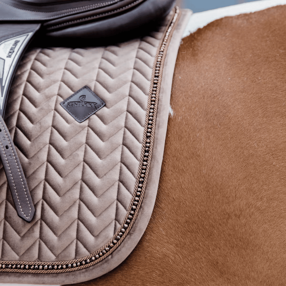 Kentucky Horsewear Velvet Saddle Pad with Pearls