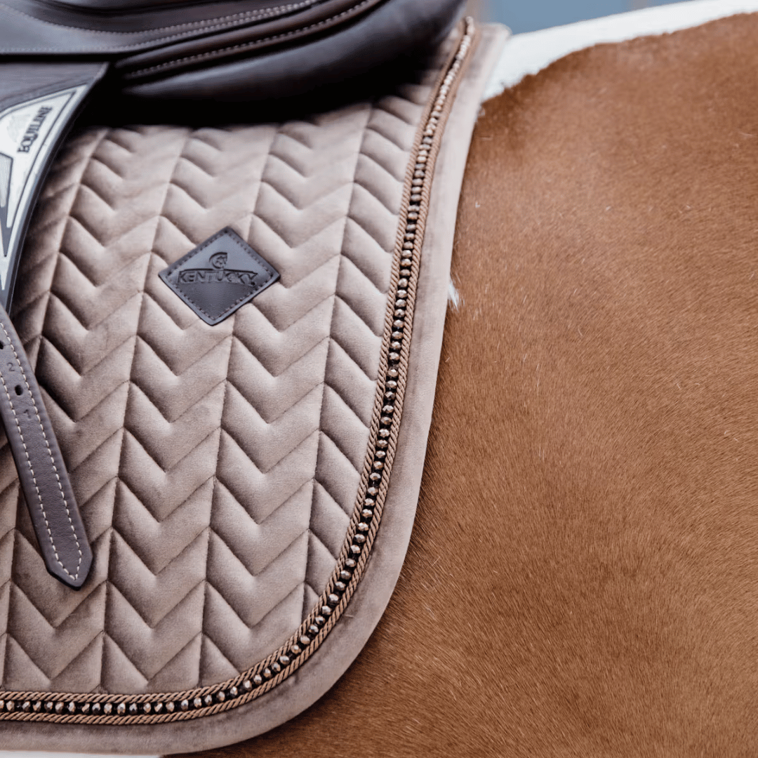 Kentucky Horsewear Velvet Saddle Pad with Pearls