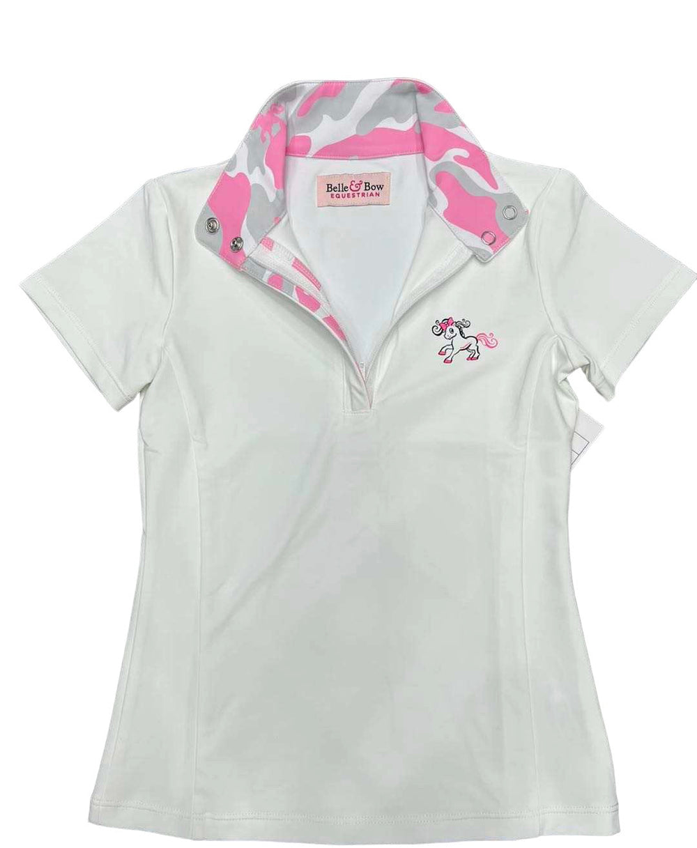 Belle and Bow Show Shirt Short Sleeve Camo, Ocala