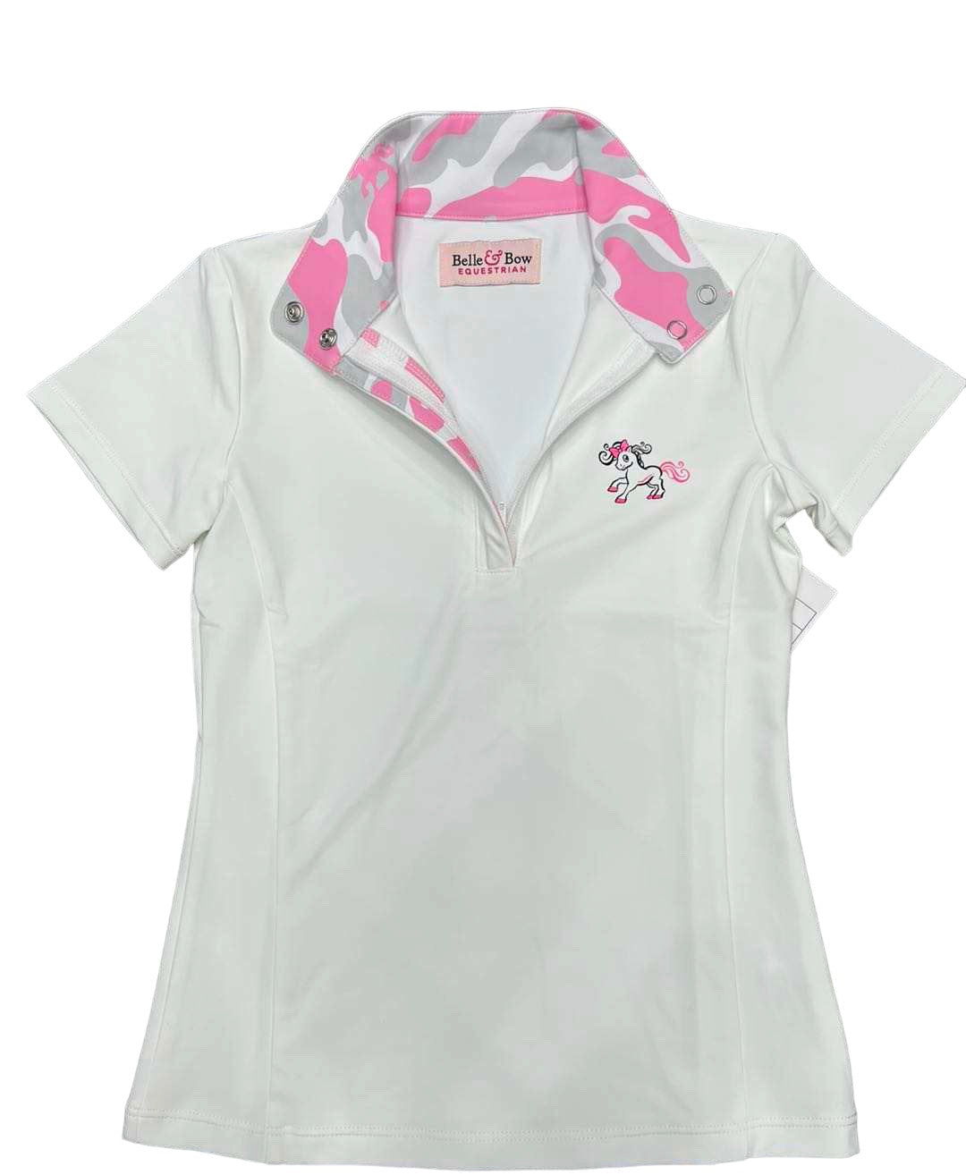 Belle and Bow Show Shirt Short Sleeve Camo, Ocala