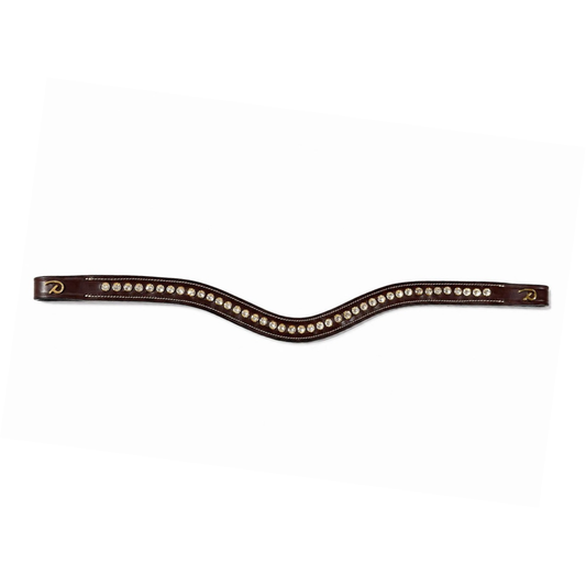 Dy'on White Swarovski V-Shaped Browband - D Collection
