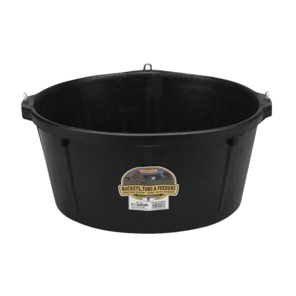 Little Giant DuraFlex Rubber Feeder Tub with Hooks 6 1/2 Gallon