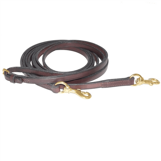 Nunn Finer Flat Leather Draw Reins with Snaps