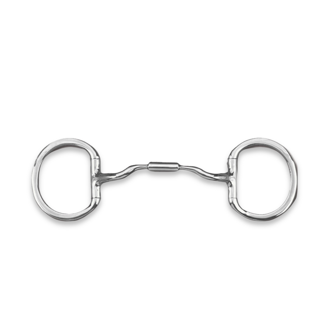 Myler Eggbutt without Hooks with Stainless Steel Low Port Comfort Snaffle (MB 04, Level 2)