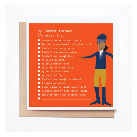 Mare Modern Goods Trainer Apology Card