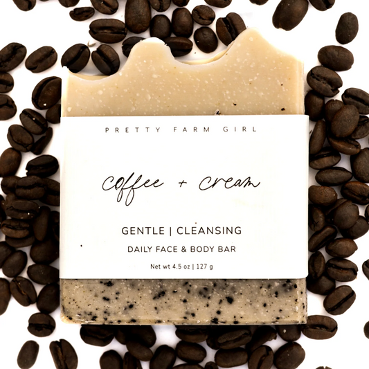 Pretty Farm Girl Coffee + Cream Handmade Tallow and Goat Milk Soap Bar