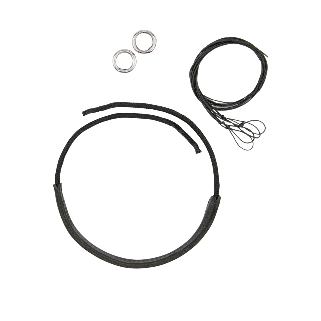 Myler Black Leather Noseband Kit for Combination Bits