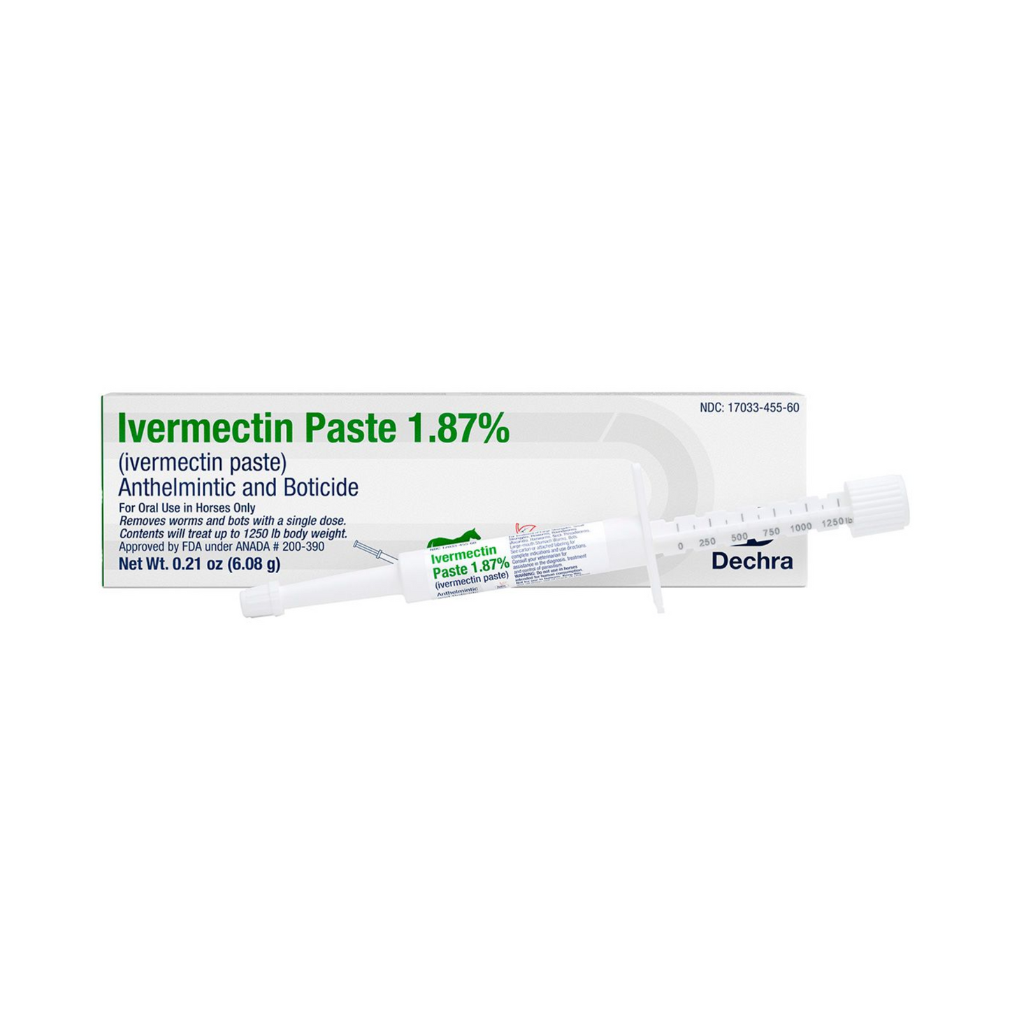 Dechra Ivermectin Paste 1.87% Horse Dewormer
