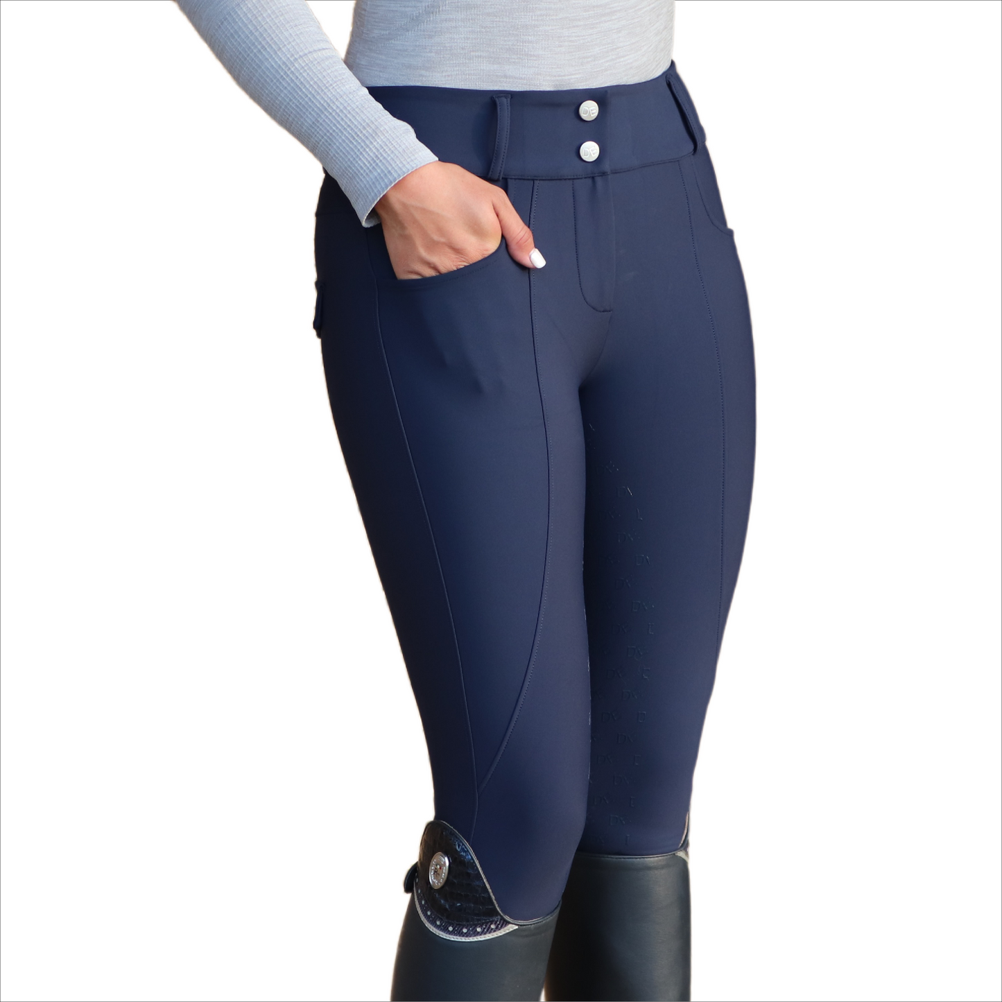 Divine Equestrian Dignified Competition Breeches - Navy