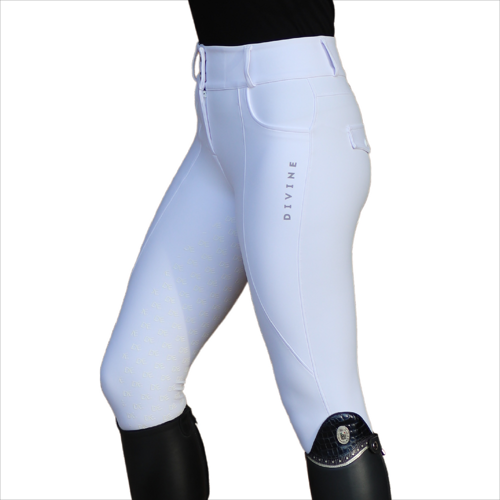 Divine Equestrian Dignified Competition Breeches - White