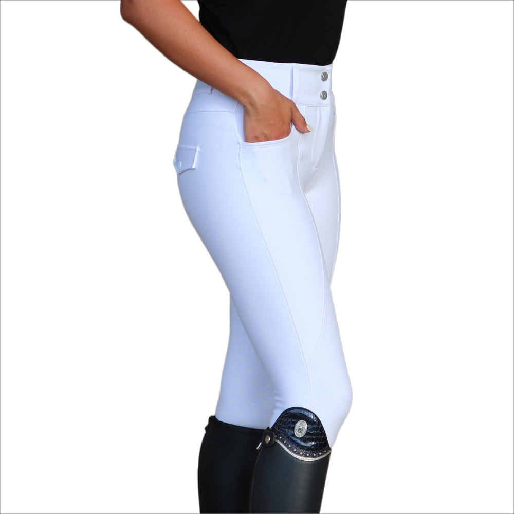 Divine Equestrian Dignified Competition Breeches - White
