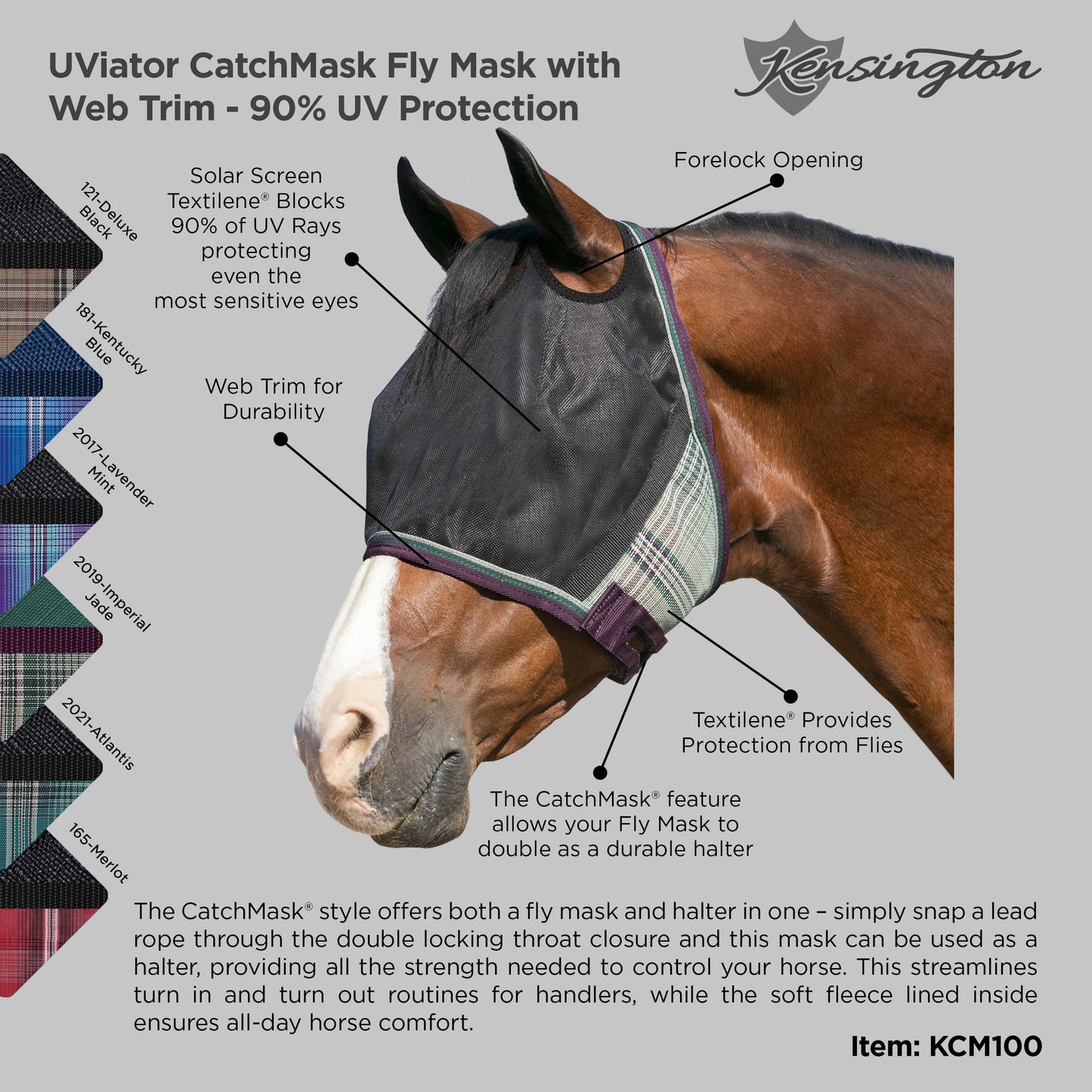 Kensington UViator CatchMask - Dual Ear Opening - 90% UV Blocking
