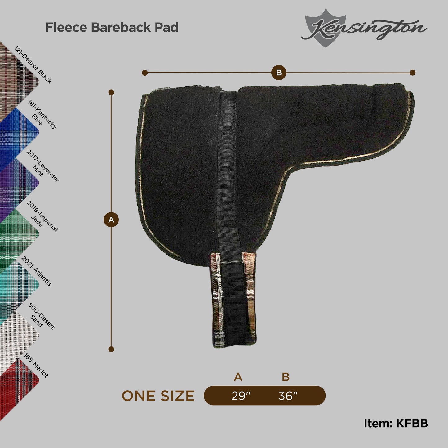 Kensington Fleece Bareback Pad