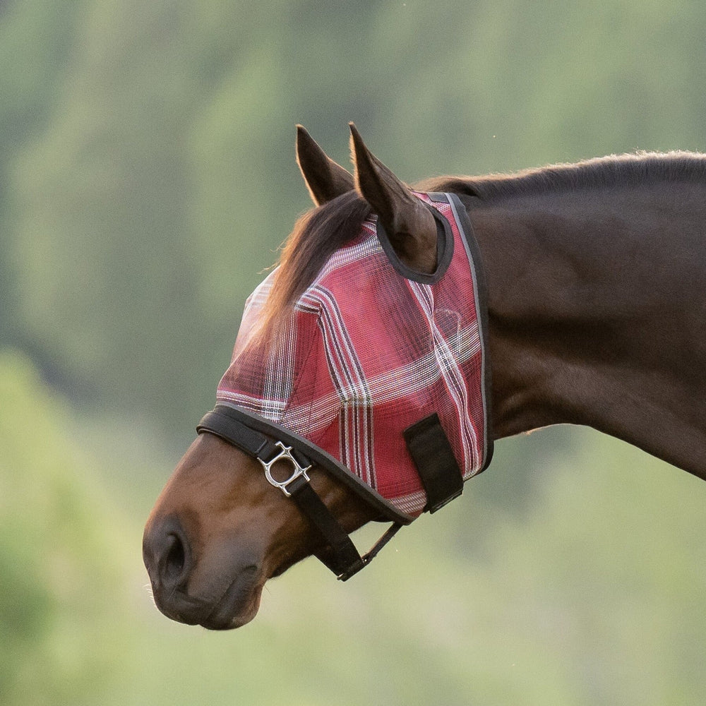 Kensington Fly Mask with Web Trim - Dual Ear Opening - 73% UV Blocking