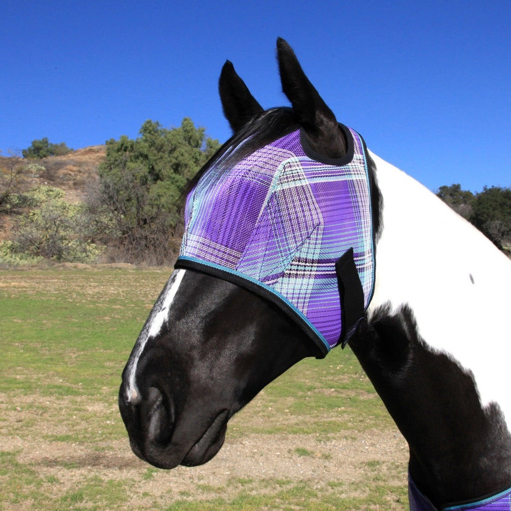 Kensington Fly Mask with Web Trim - Dual Ear Opening - 73% UV Blocking