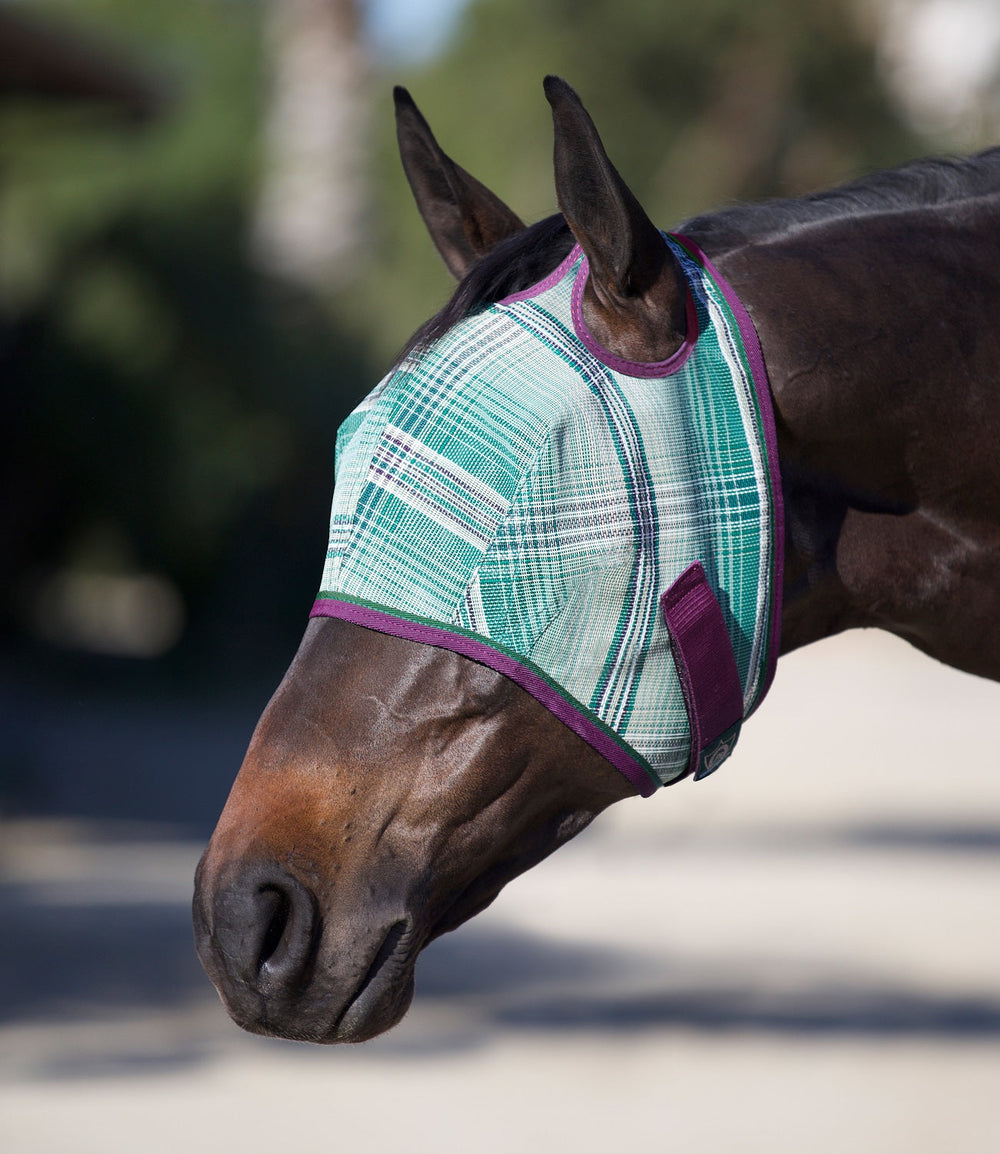 Kensington Fly Mask with Web Trim - Dual Ear Opening - 73% UV Blocking