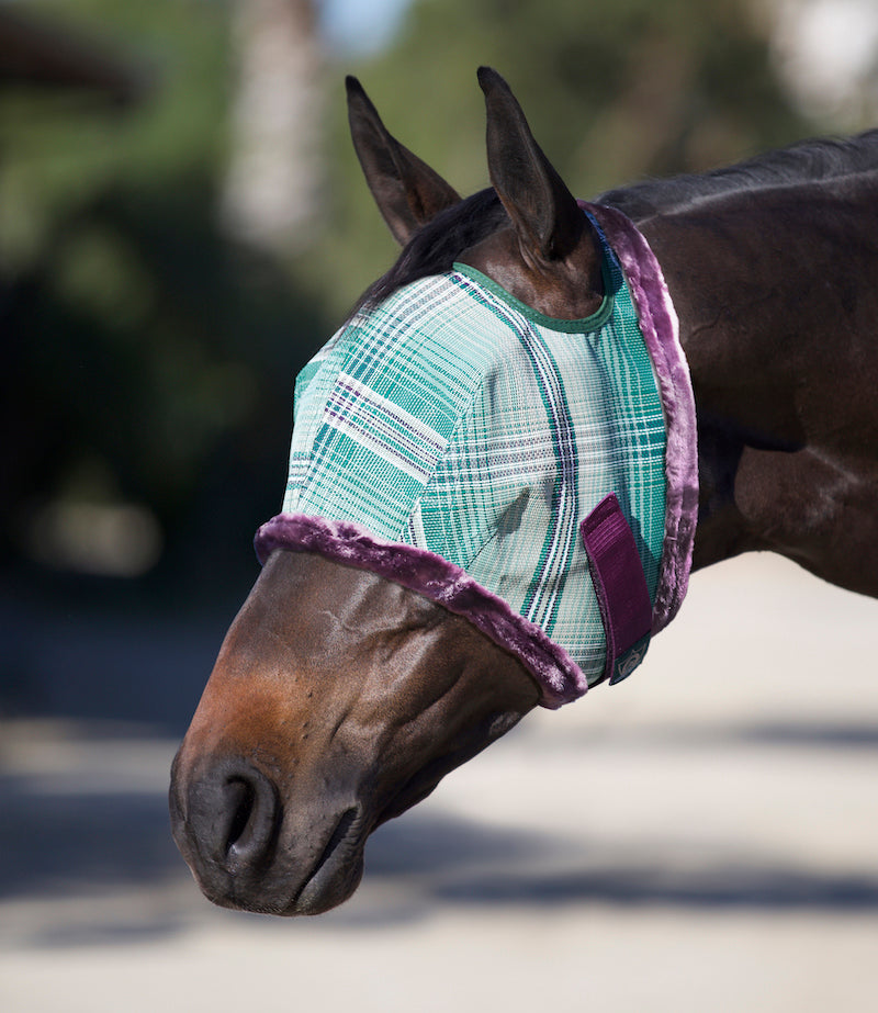 Kensington Fly Mask with Fleece Trim - Open Ear Design