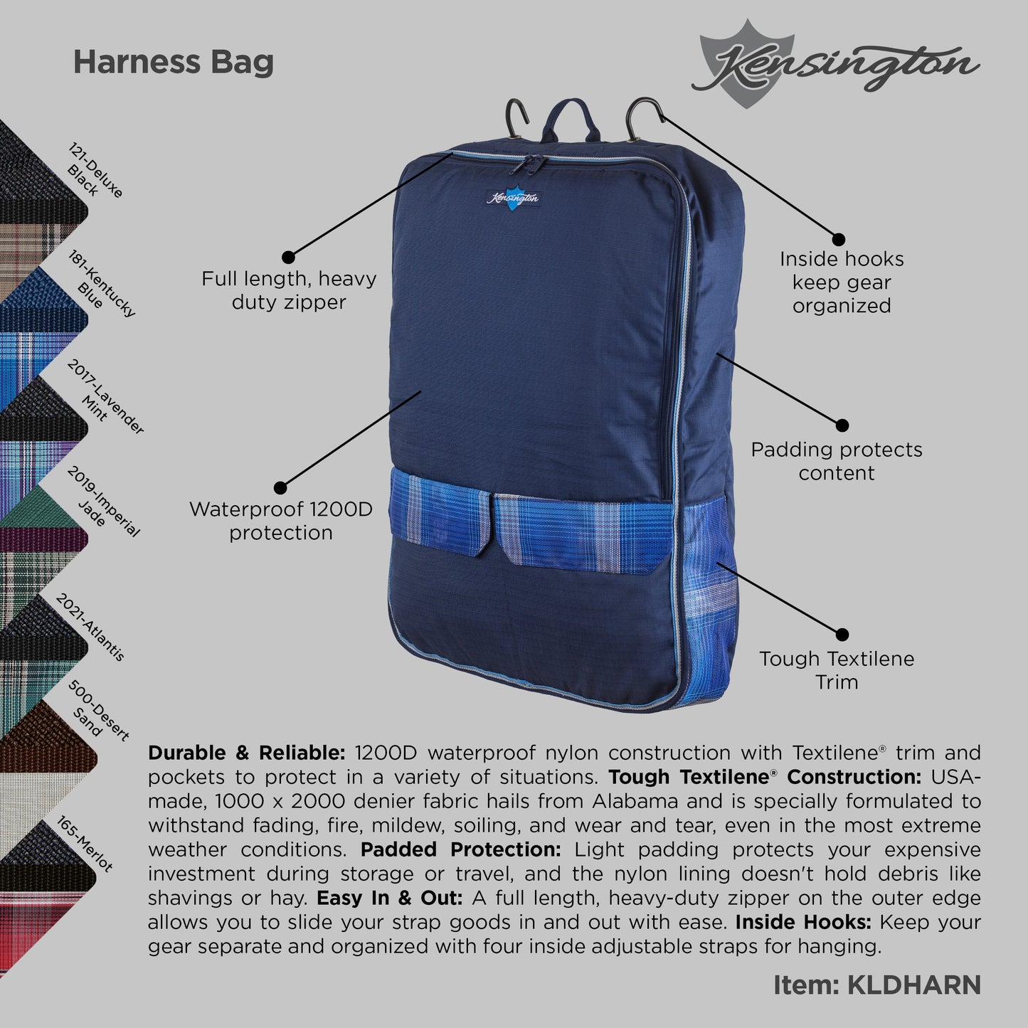 Kensington Harness Bag with 4 adjustable straps