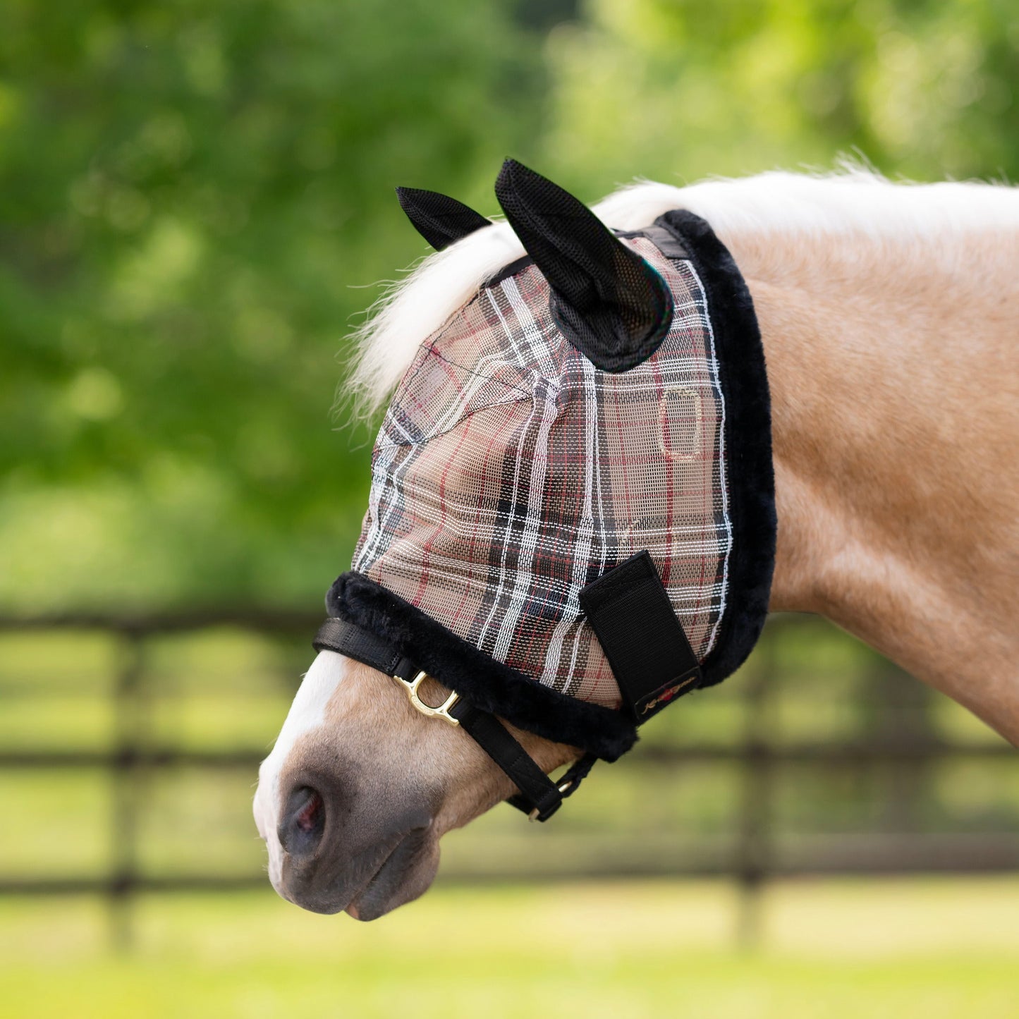 Kensington Mini/Pony Fly Mask with Fleece Trim & Soft Mesh Ears - 73% UV Blocking