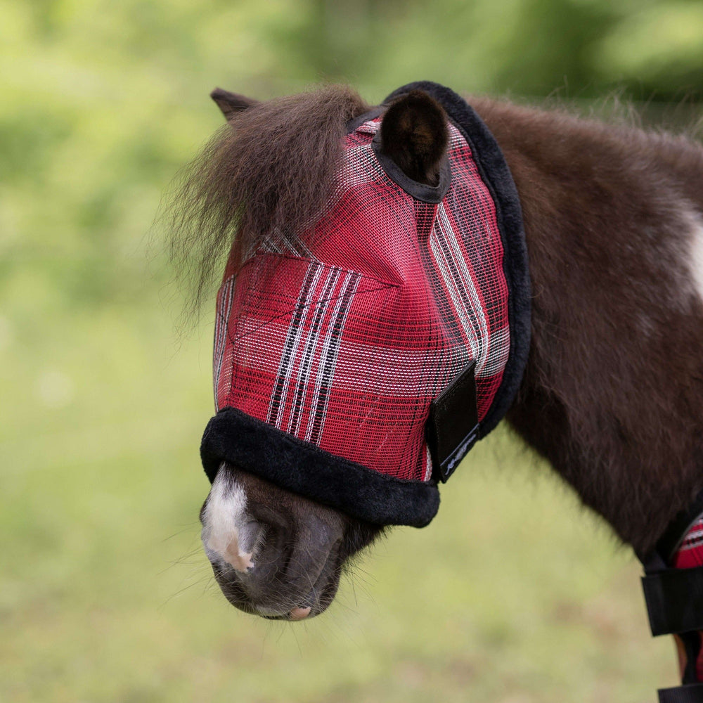 Kensington Mini/Pony Fly Mask with Fleece Trim & Dual Ear Openings - 73% UV Blocking