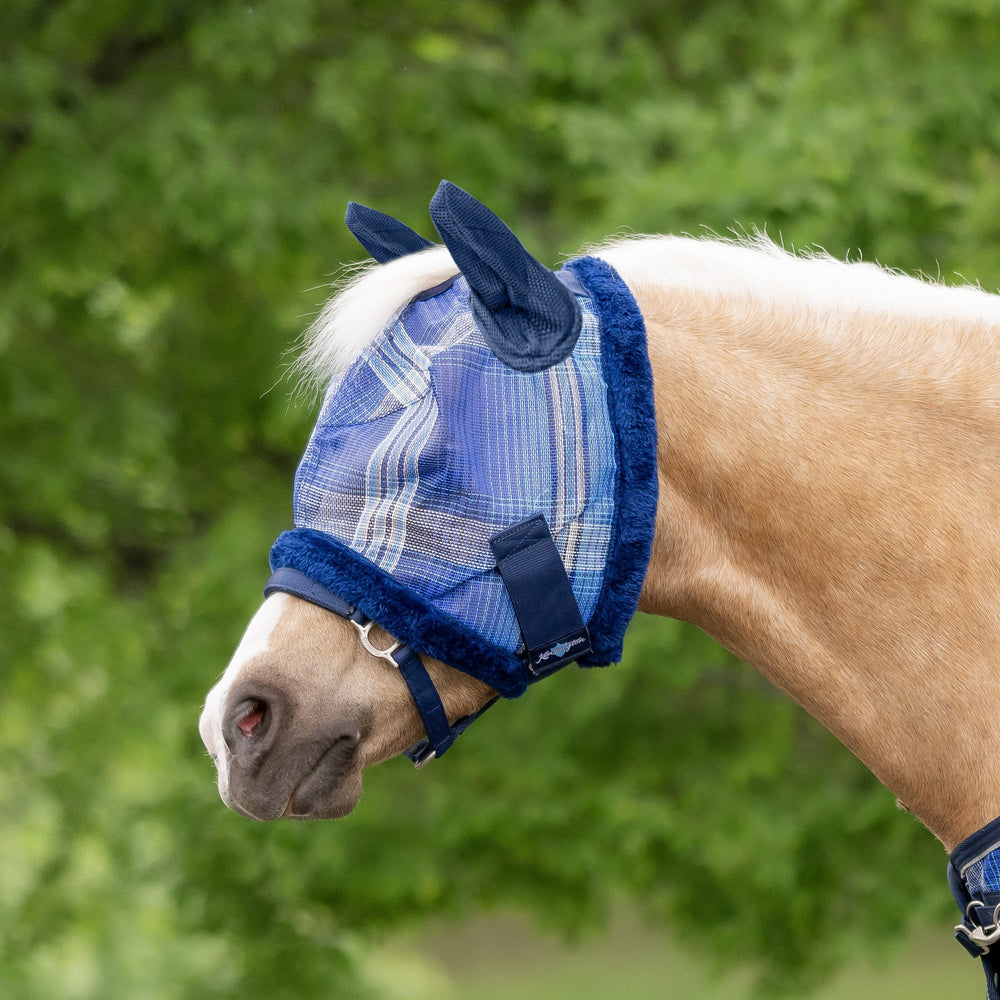 Kensington Mini/Pony Fly Mask with Fleece Trim & Soft Mesh Ears - 73% UV Blocking