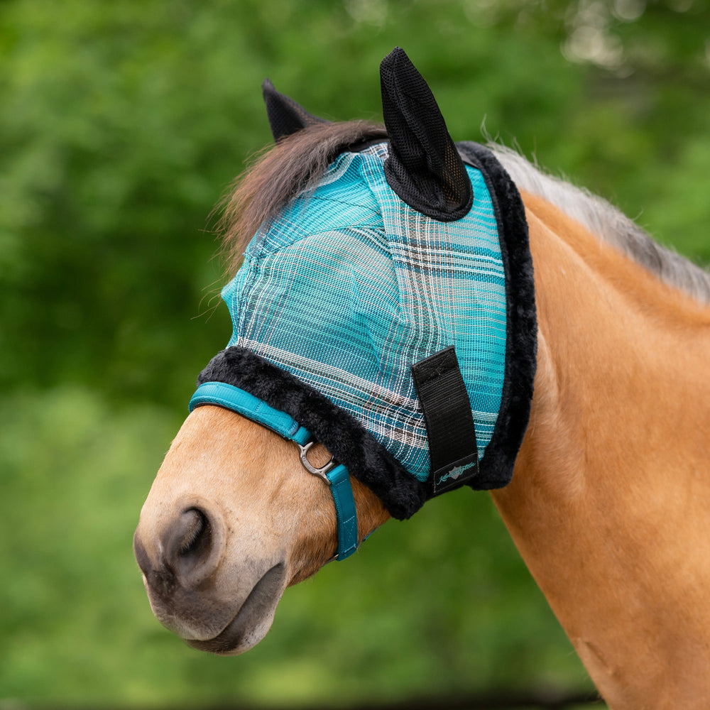 Kensington Mini/Pony Fly Mask with Fleece Trim & Soft Mesh Ears - 73% UV Blocking