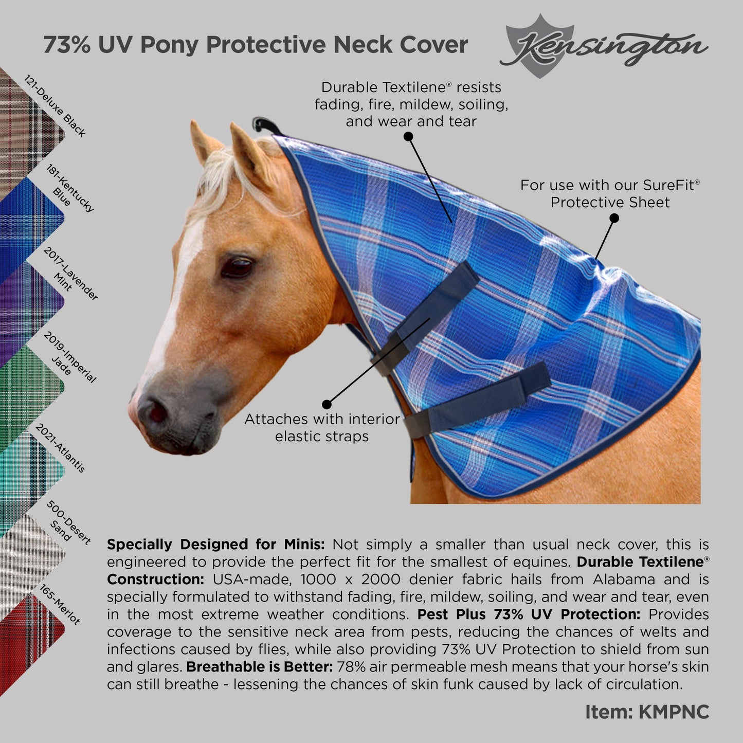 Kensington Mini/Pony Protective Neck Cover - 73% UV Blocking