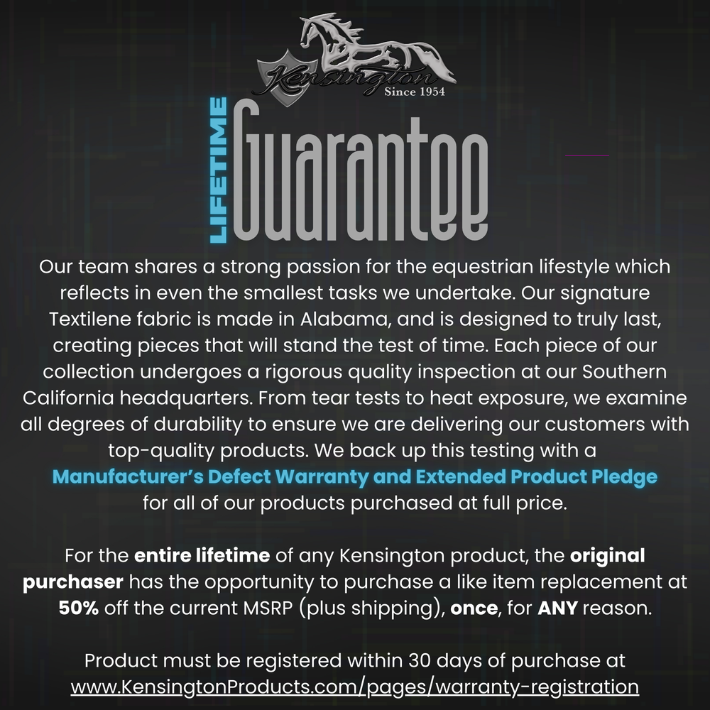 Kensington Draft Fly Mask with Fleece Trim - Dual Ear Holes - 73% UV Blocking