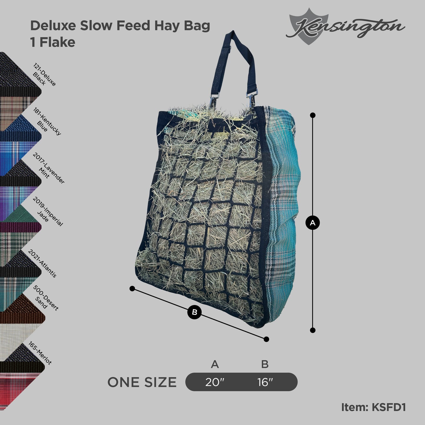 Kensington Mini Deluxe Slow Feed Hay Bag - 1 Flake