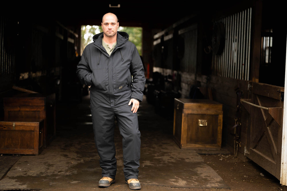 Redingote Men's Winter Insulated Jumpsuit - Caviar