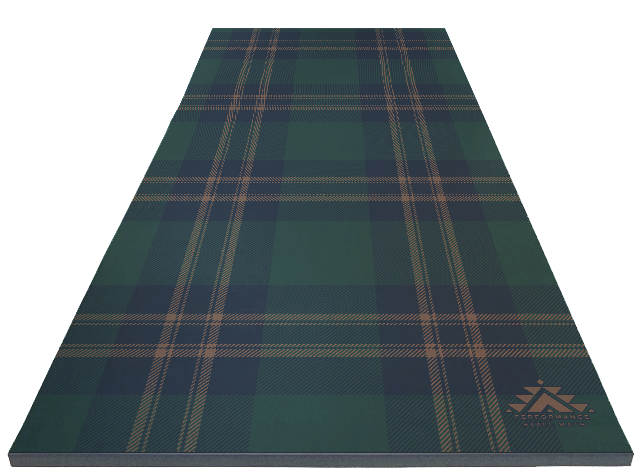 Performance Stall Mats 5x10ft Hunter Green Plaid Stall Mat