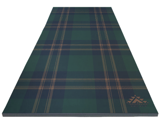Performance Stall Mats 5x10ft Hunter Green Plaid Stall Mat