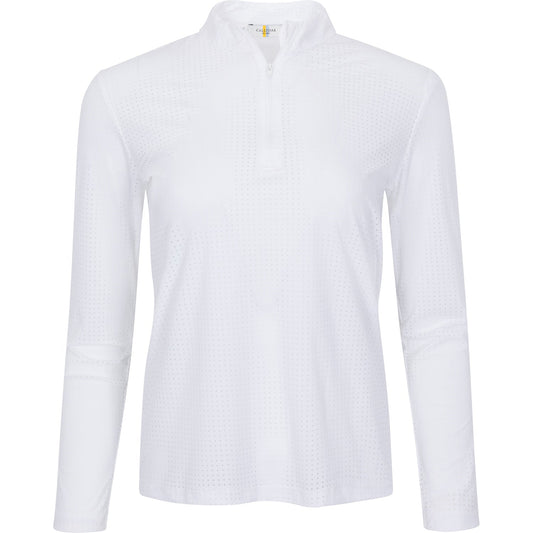Callidae Lightweight Perforated Performance Quarter Zip | Breathable Equestrian & Sport Shirt