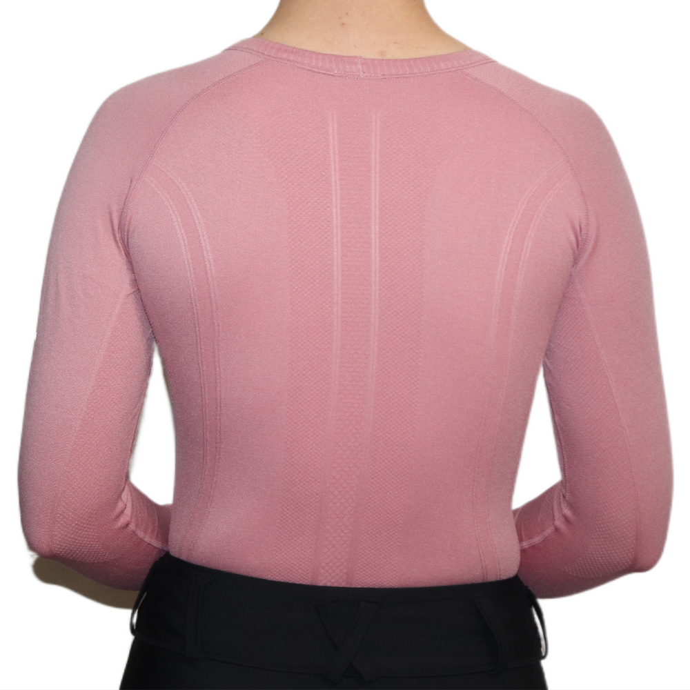 Divine Equestrian Chic Athletic Long Sleeve Shirt - Pink