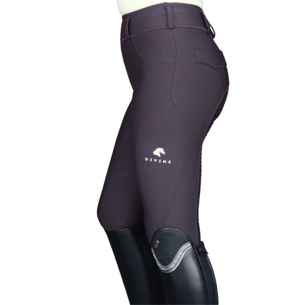 Divine Equestrian Comfort Grip Leggings - Chocolate