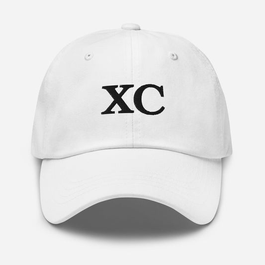 Unsustainable Apparel Dad Hat - XC - Cross Country - White