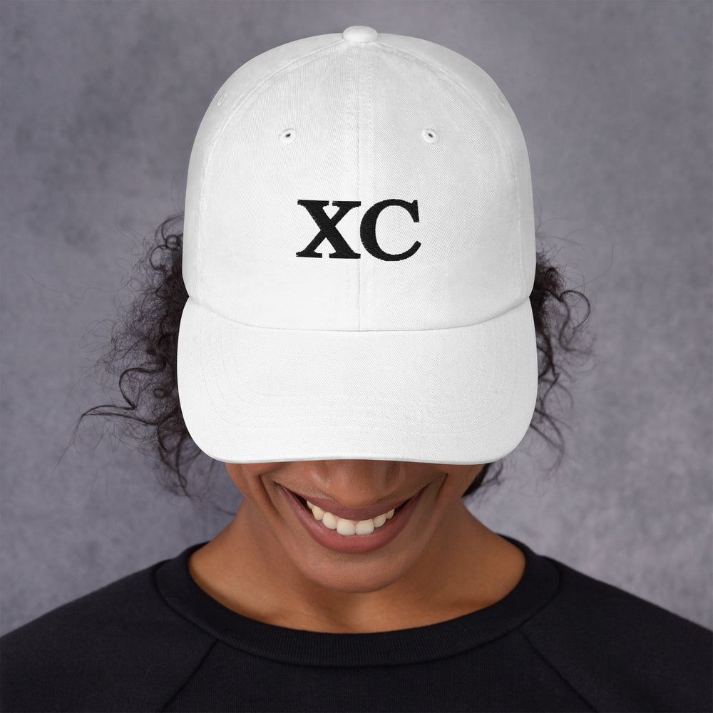 Unsustainable Apparel Dad Hat - XC - Cross Country - White