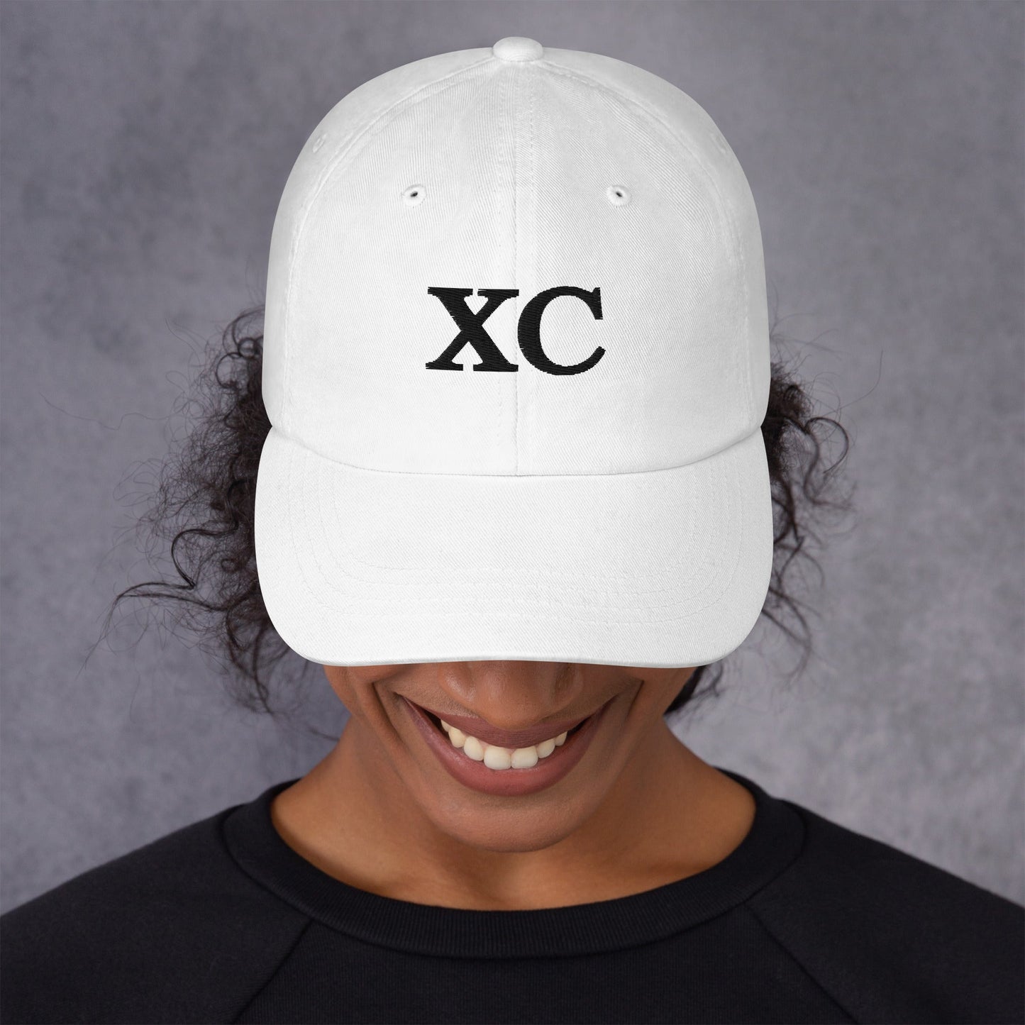 Unsustainable Apparel Dad Hat - XC - Cross Country - White