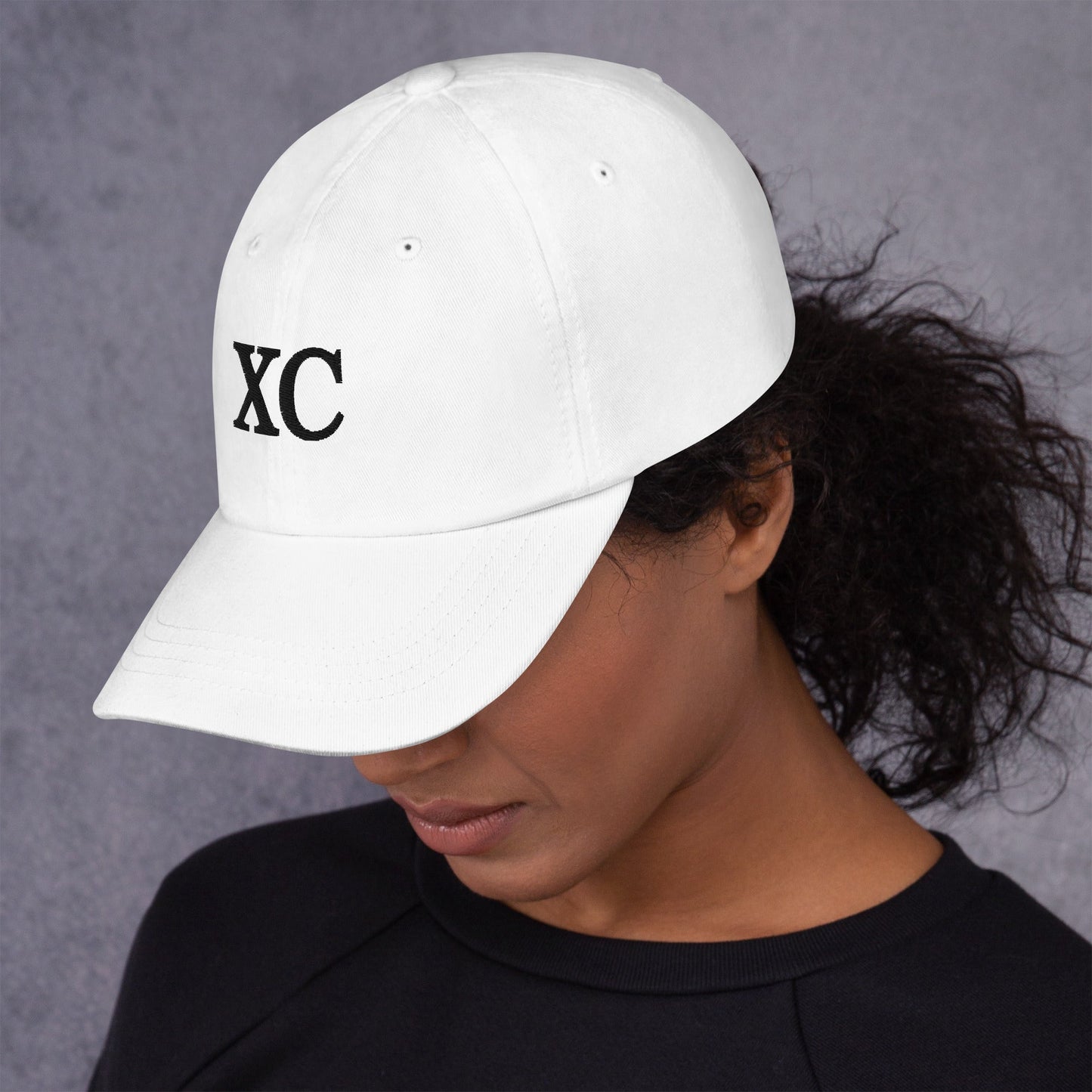 Unsustainable Apparel Dad Hat - XC - Cross Country - White