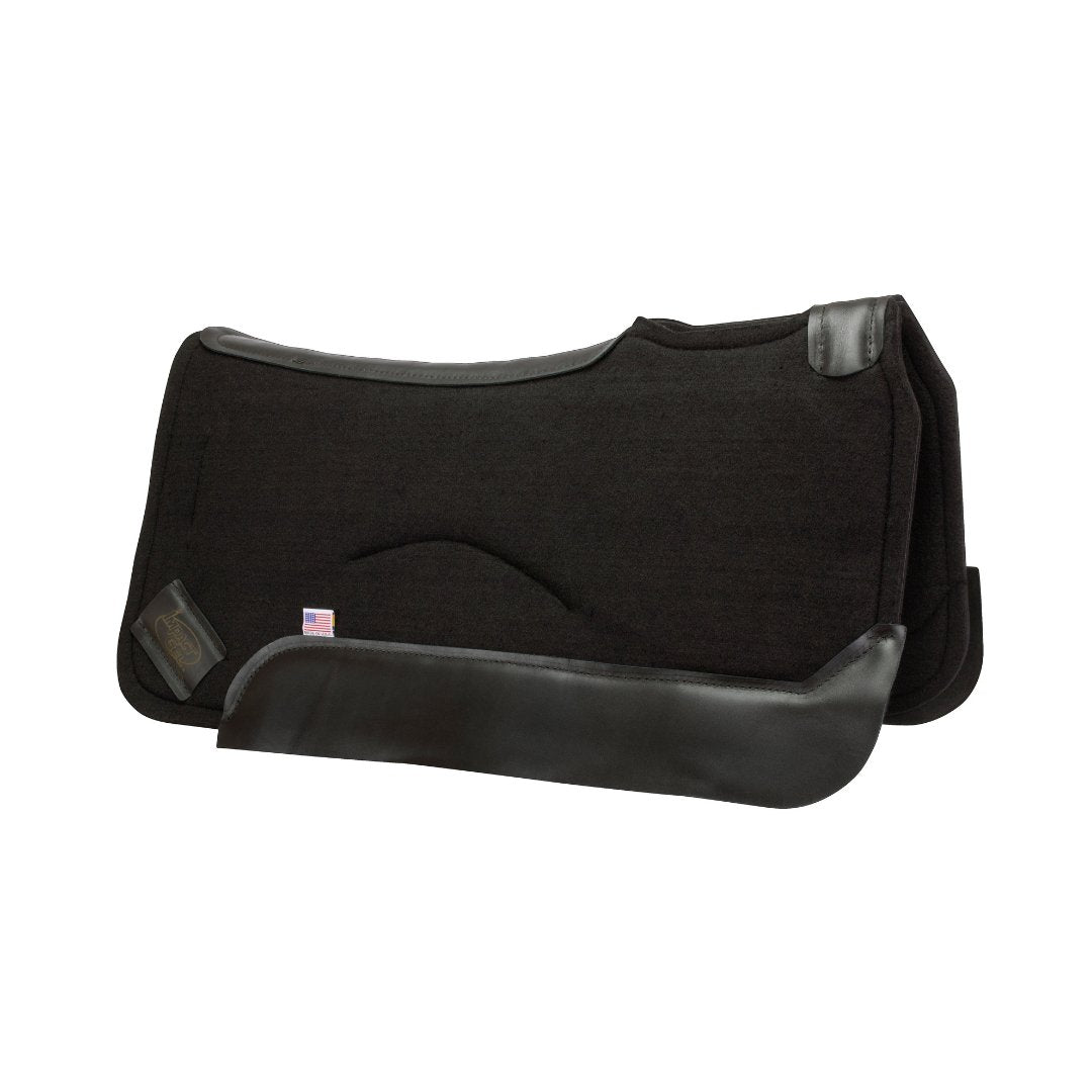 Contour Classic Saddle Pad - Black Wear Leather - Corro