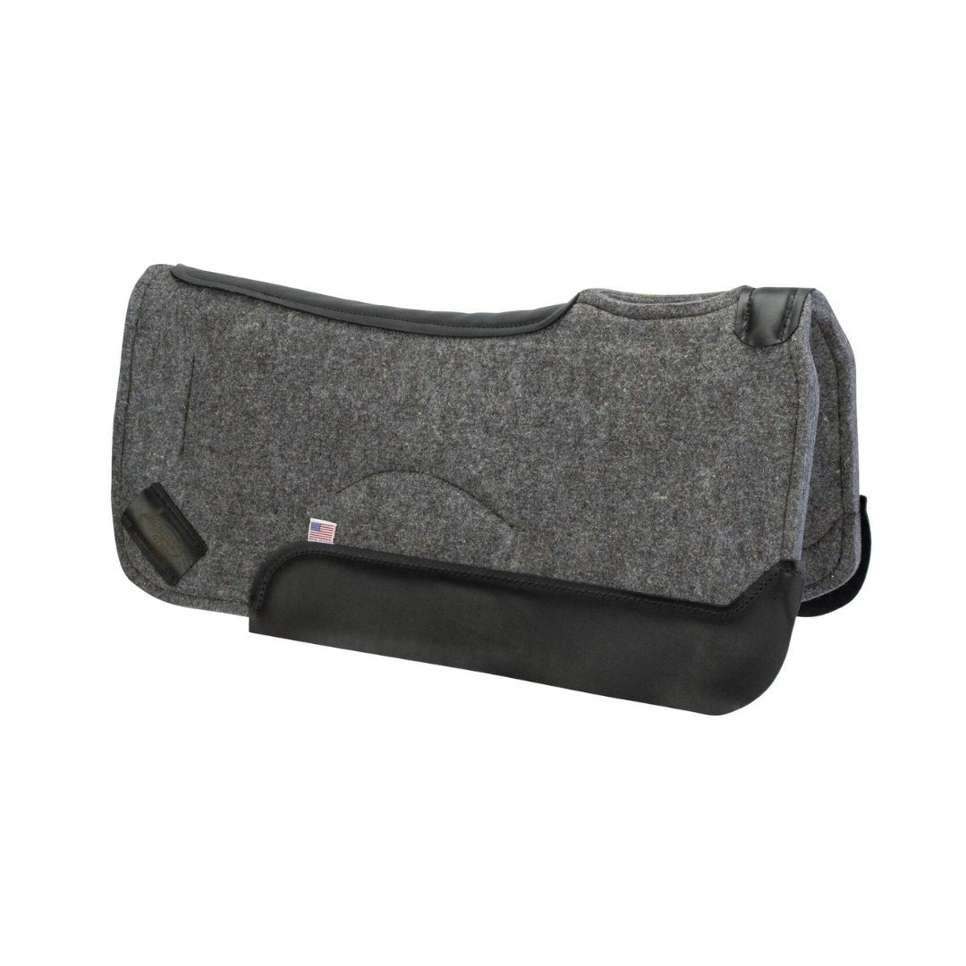 Contour Classic Saddle Pad Grey - Black Wear Leather - Corro