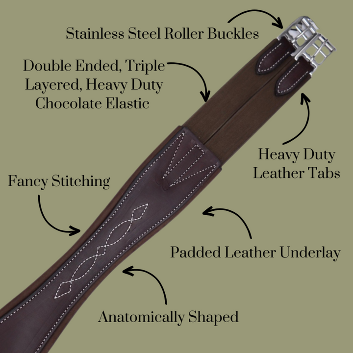 Remarkable Leather Goods Fancy Stitched Leather Girth
