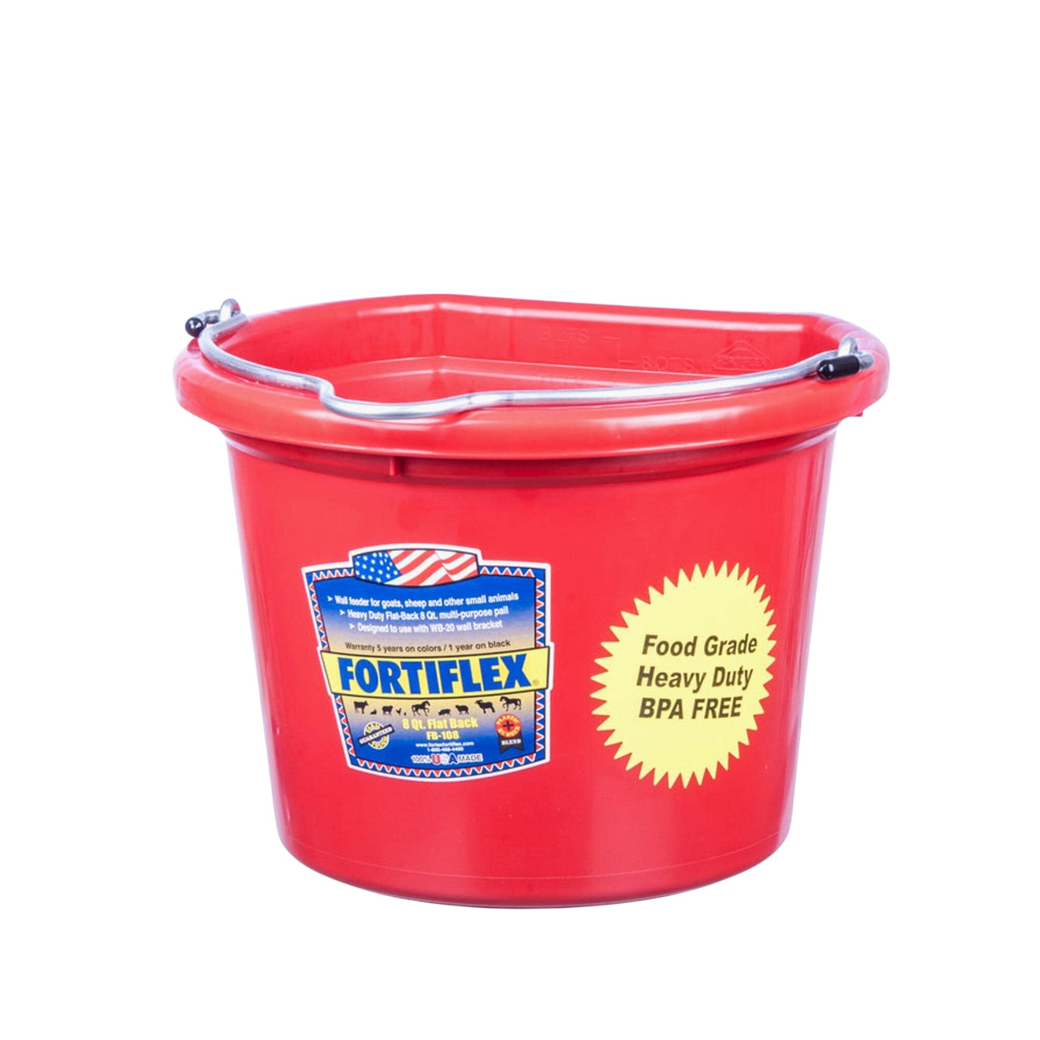 Fortiflex 8 Quart Flat Back Bucket - Corro