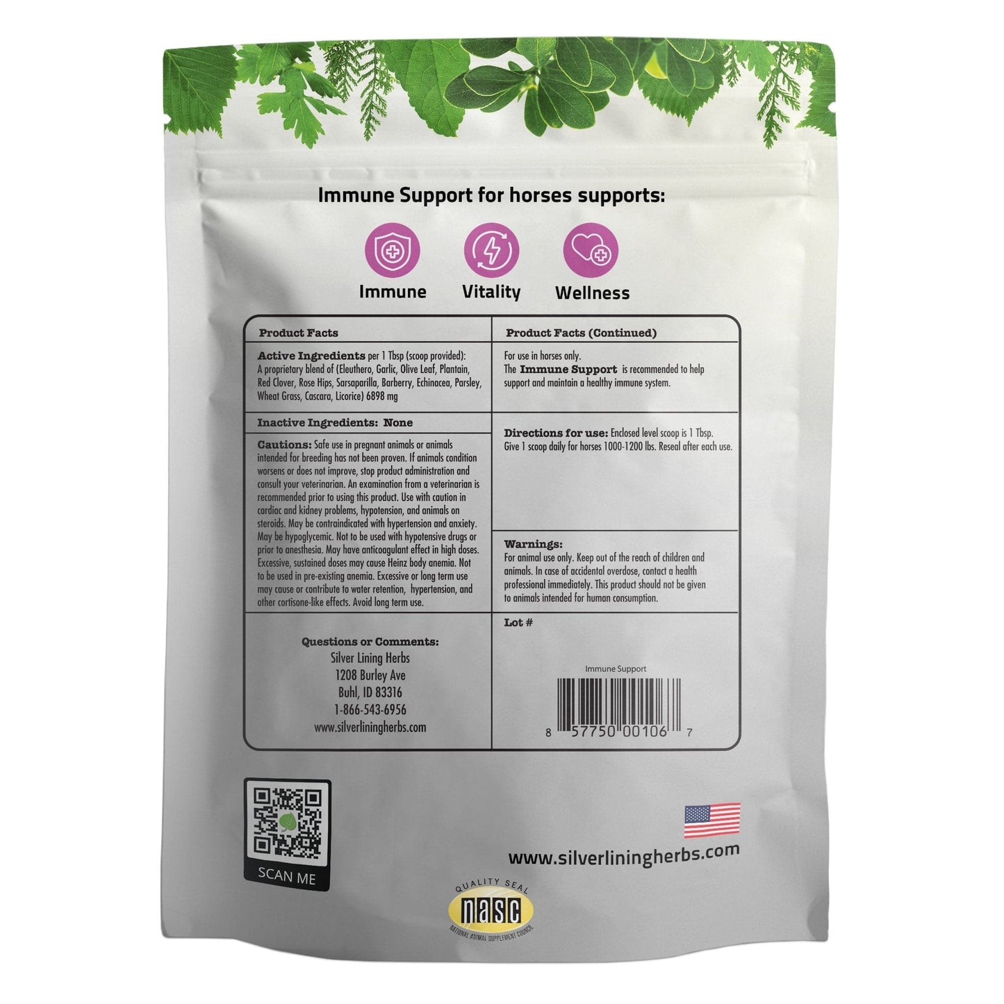 Silver Lining Herbs Immune Support for Horses