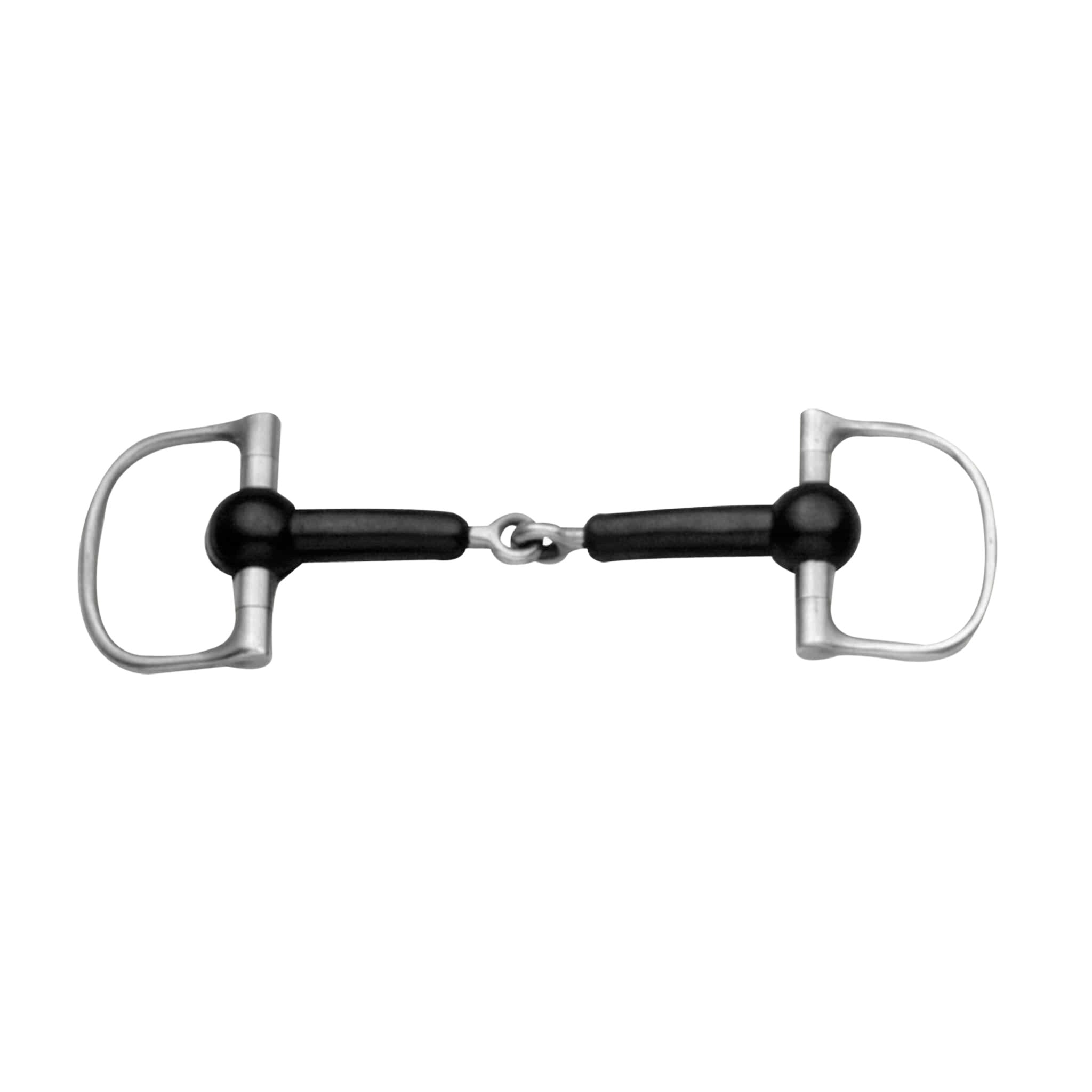 Korsteel Soft Rubber Mouth Jointed Dee Ring Snaffle Bit - Corro