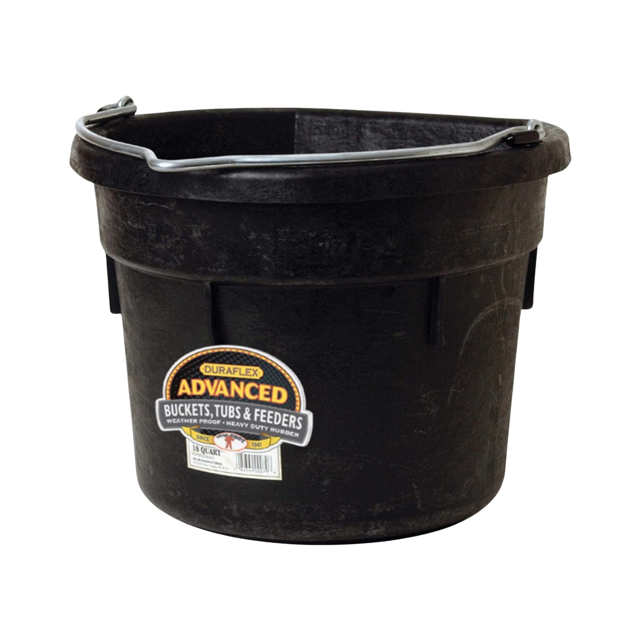 Little Giant Duraflex Advanced Flat Back Rubber Bucket 12 Qt - Corro