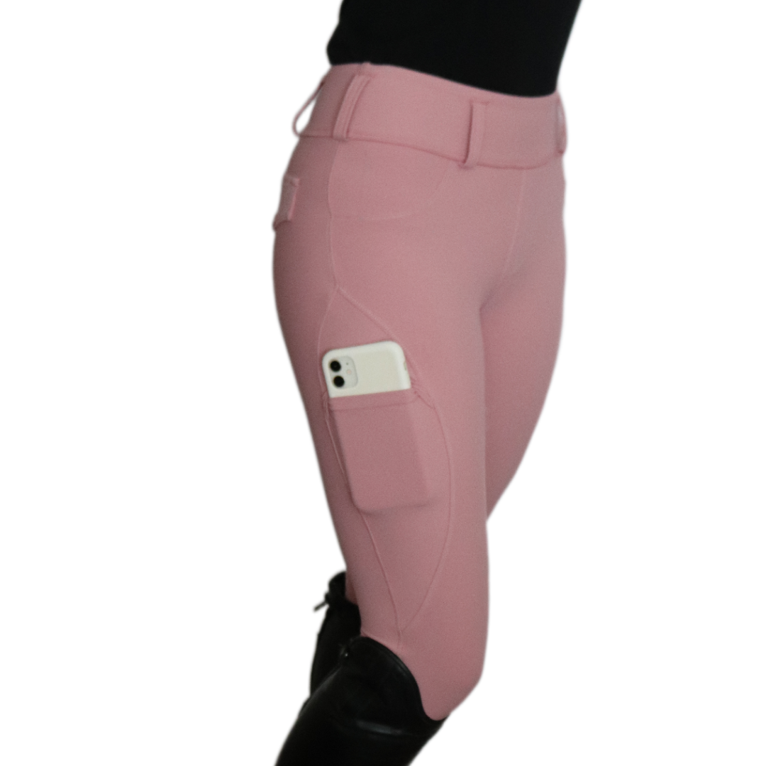 Divine Equestrian Comfort Grip Leggings - Pink