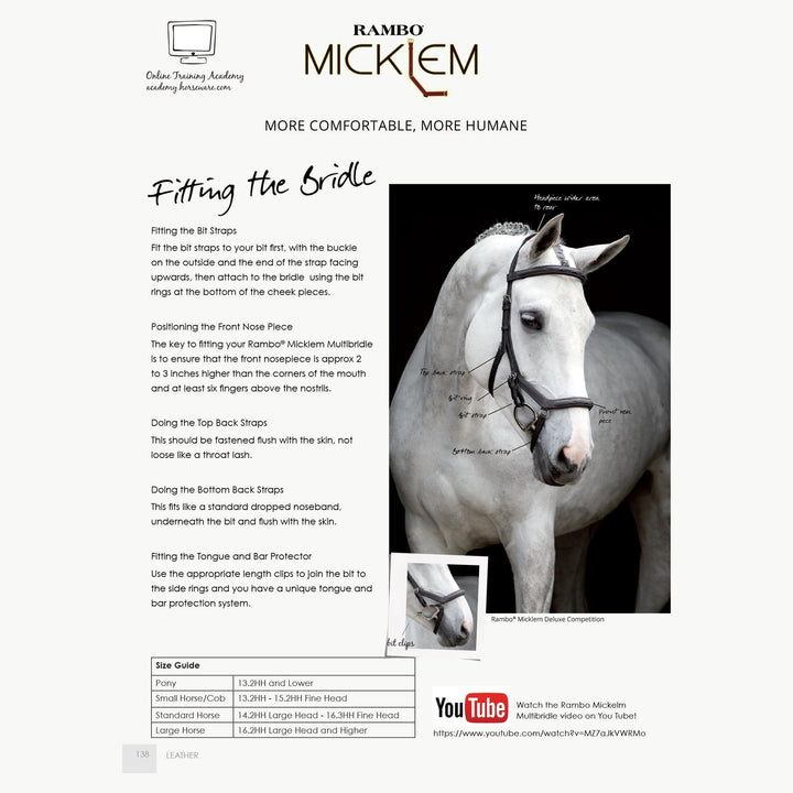 Rambo Micklem Original Competition Bridle - Corro