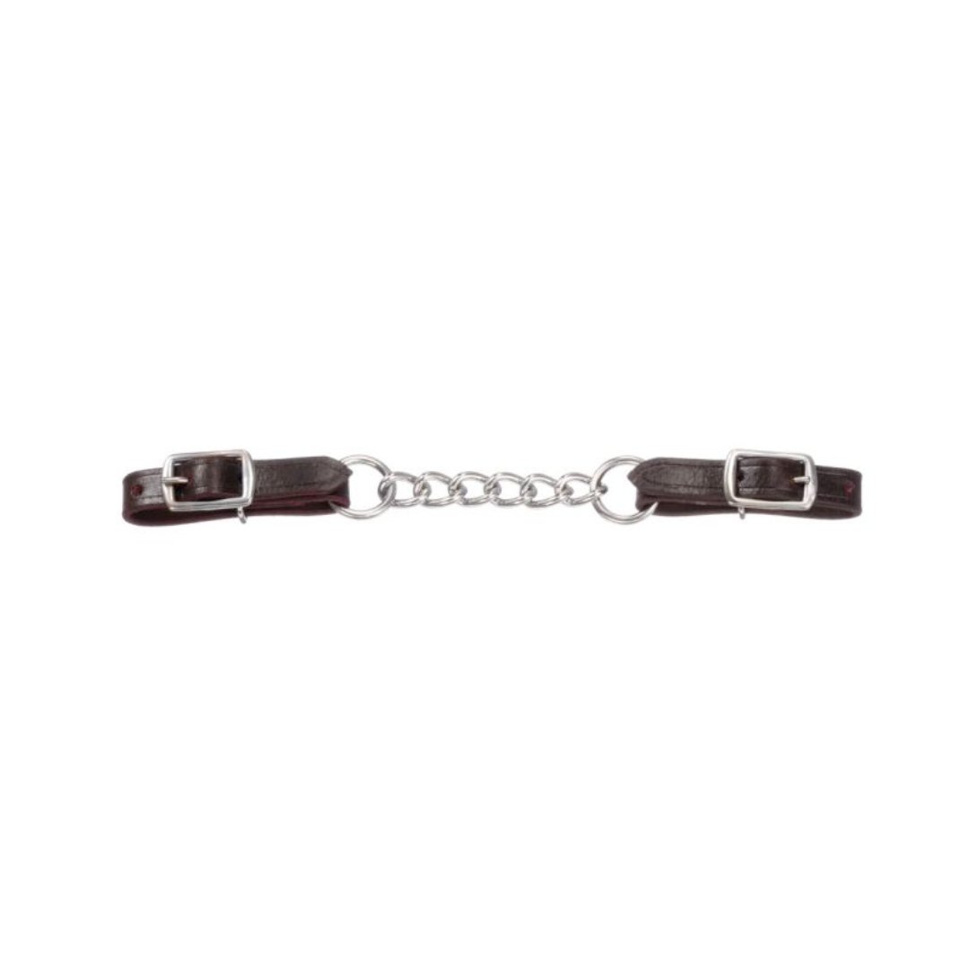 Royal King Leather Curb Strap with Single Chain - Corro